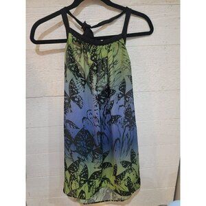 Lucky Brand Swim Cover Womens XS to Small Butterflies Sheer Beach Cover Up USA